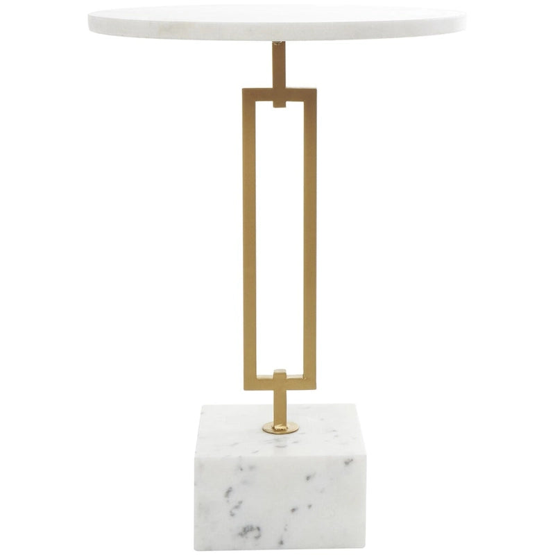 Table d'appoint géométrique en marbre